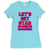 star spangled hammered Ladies Fitted T-Shirt