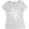 hawaiian turtle tribal art Women's Triblend Scoop T-shirt