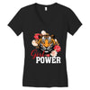 Girl Power White Write Women's V-Neck T-Shirt
