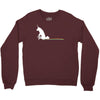 unicorn scooting on the floor Crewneck Sweatshirt