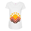 sunset mountain Maternity Scoop Neck T-shirt
