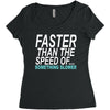 faster than the speed of something slower Women's Triblend Scoop T-shirt