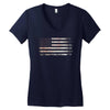 Vintage Usa Flag Women's V-Neck T-Shirt