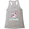 september born unicorns Racerback Tank