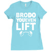 bro do you even lift baseball raglan Ladies Fitted T-Shirt
