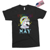 unicorns are born in may cute unicorn Exclusive T-shirt