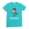 hey, ass butt! Ladies Fitted T-Shirt