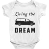 living the minivan dream Baby Onesie