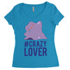 #crazylover clearance Women's Triblend Scoop T-shirt