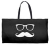 mustache glasses nerd Weekender Totes