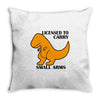 licensed to carry small arms Throw Pillow