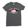 April Peeking Out Asian Baby Girl Ladies Fitted T-Shirt