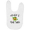 world's best sister with flowers Baby Bibs