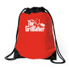 the grillfather  funny bbq Drawstring Bags