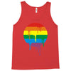 rainbow colored stripes dot running splashes Tank Top
