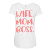 wife boss mom Maternity Scoop Neck T-shirt