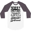 This Guy Is Taken By A Super Sexy January Girlfriend 3/4 Sleeve Shirt