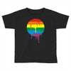 rainbow colored stripes dot running splashes Toddler T-shirt