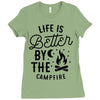 life is better by the camp fire (2) Ladies Fitted T-Shirt