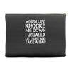 when life knocks me down Accessory Pouches