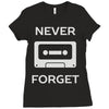 retro and vintage cassette humor Ladies Fitted T-Shirt