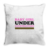 Baby Girl Under Construction Throw Pillow