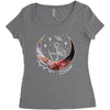 Space Skeleton Women's Triblend Scoop T-shirt
