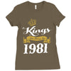 kings are born in 1981 Ladies Fitted T-Shirt