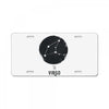 Virgo Zodiac Sign Minimal Design License Plate