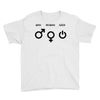 man woman geek symbols Youth Tee