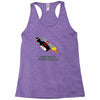 never give up poster Racerback Tank