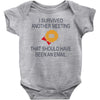 i survived another meeting rectangle Baby Bodysuit