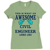 awesome civil engineer looks like Ladies Fitted T-Shirt