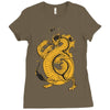 bruce, the dragon Ladies Fitted T-Shirt