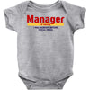 Manager Of Myselfy i Was Nobody Before Social Media Baby Bodysuit