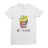 Burger and Fries Best Friends Ladies Fitted T-Shirt