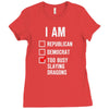 republican, democrat, busy slaying dragons fantasy Ladies Fitted T-Shirt