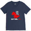 funny dino V-Neck Tee