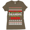 santa only comes once a year grandpa is always here to cheer Ladies Fitted T-Shirt