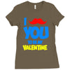 moustache you to be my valentine Ladies Fitted T-Shirt