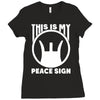 this is my peace sign Ladies Fitted T-Shirt