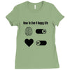 How To Live A Happy Life Ladies Fitted T-Shirt
