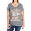 I am Not Super Woman But I'm Fighting Uterine Cancer So Close Enough Ladies Curvy T-Shirt