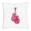 boxing gloves breast cancer Throw Pillow