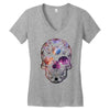 Colorful Skull Women's V-Neck T-Shirt