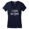i love my wife   dj Women's V-Neck T-Shirt