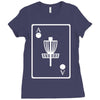 disc golf ace card target chains frisbee basket Ladies Fitted T-Shirt