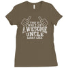 what an awesome uncle looks like Ladies Fitted T-Shirt