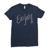 cute enjoy Ladies Fitted T-Shirt