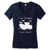i'm a drummer please shout Women's V-Neck T-Shirt